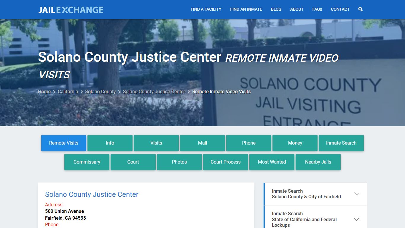 Video Visitation - Solano County Justice Center, CA - Jail Exchange